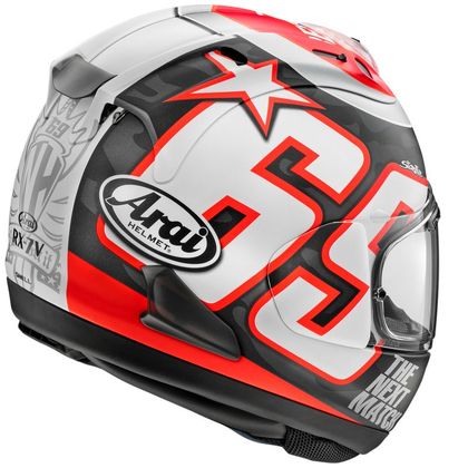 Casque Arai RX-7V EVO - NICKY RESET - Noir / Rouge