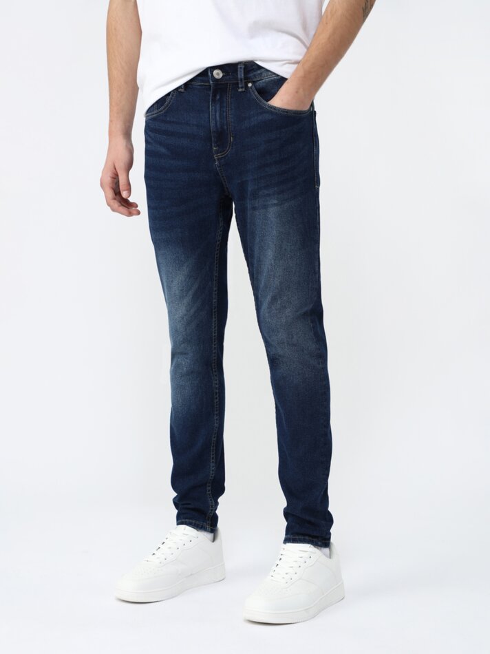 Calça jeans super skinny - Azul índigo escuro