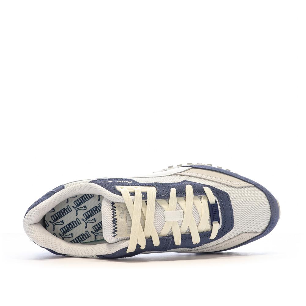 Puma Baskets Beige/Bleu Homme/Ado Puma Rider Washed