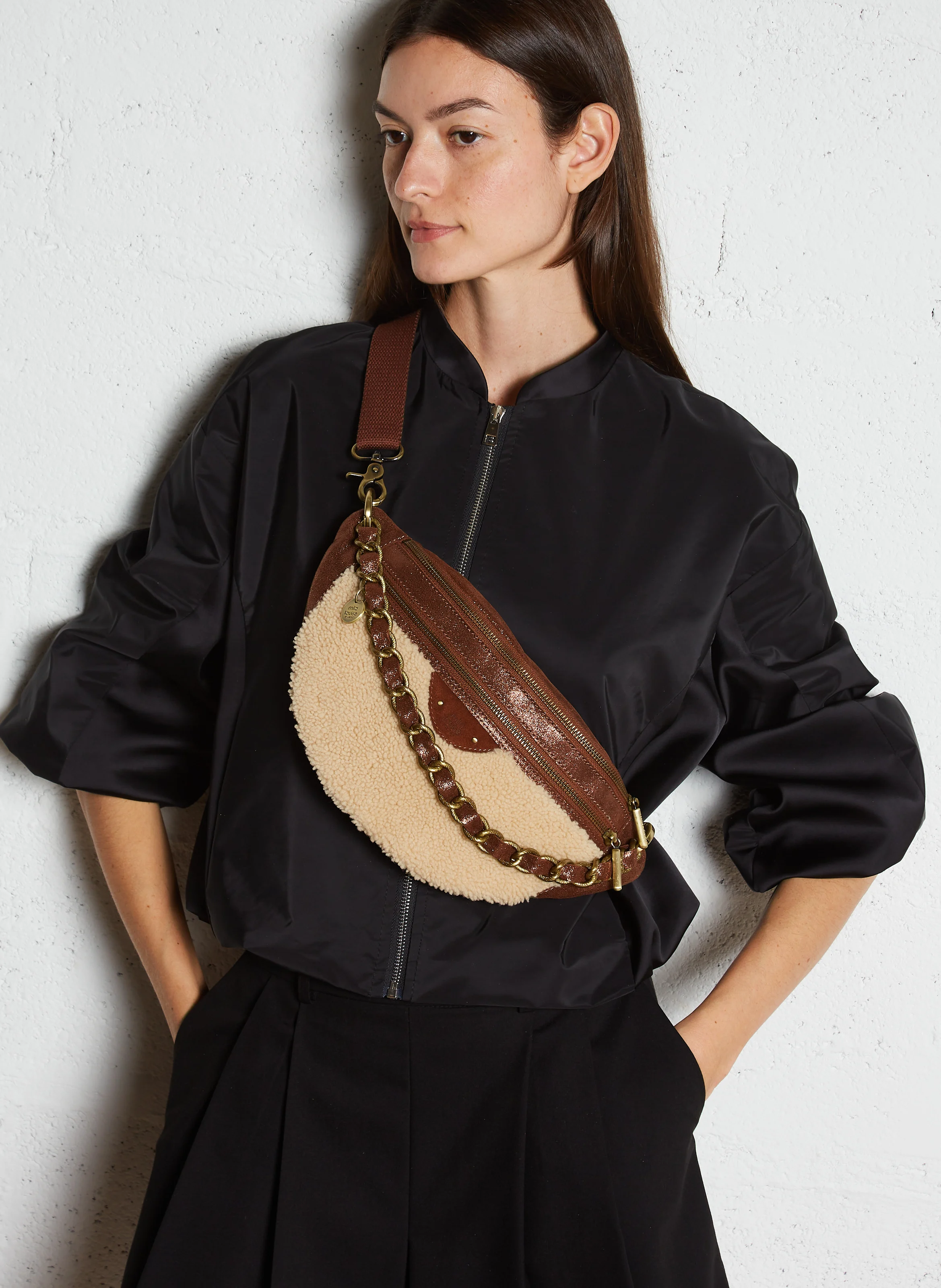 PETRA - Sac banane en cuir | Multicolore