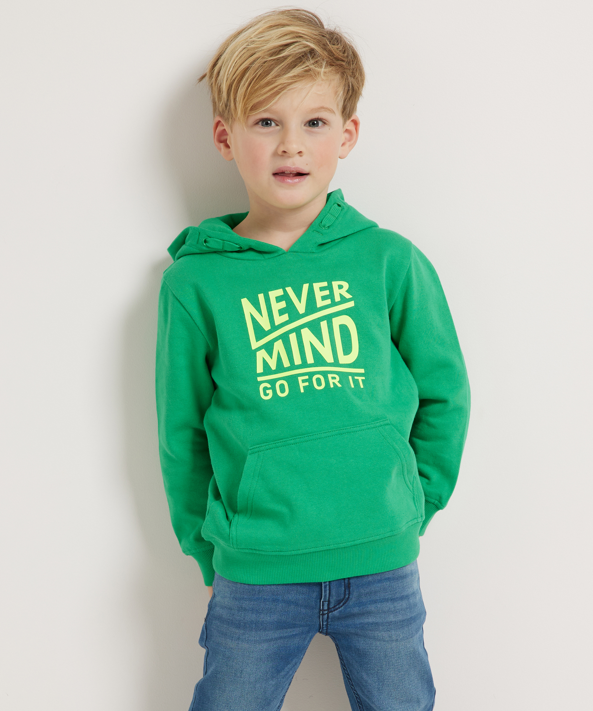 hoodie met tekstprint