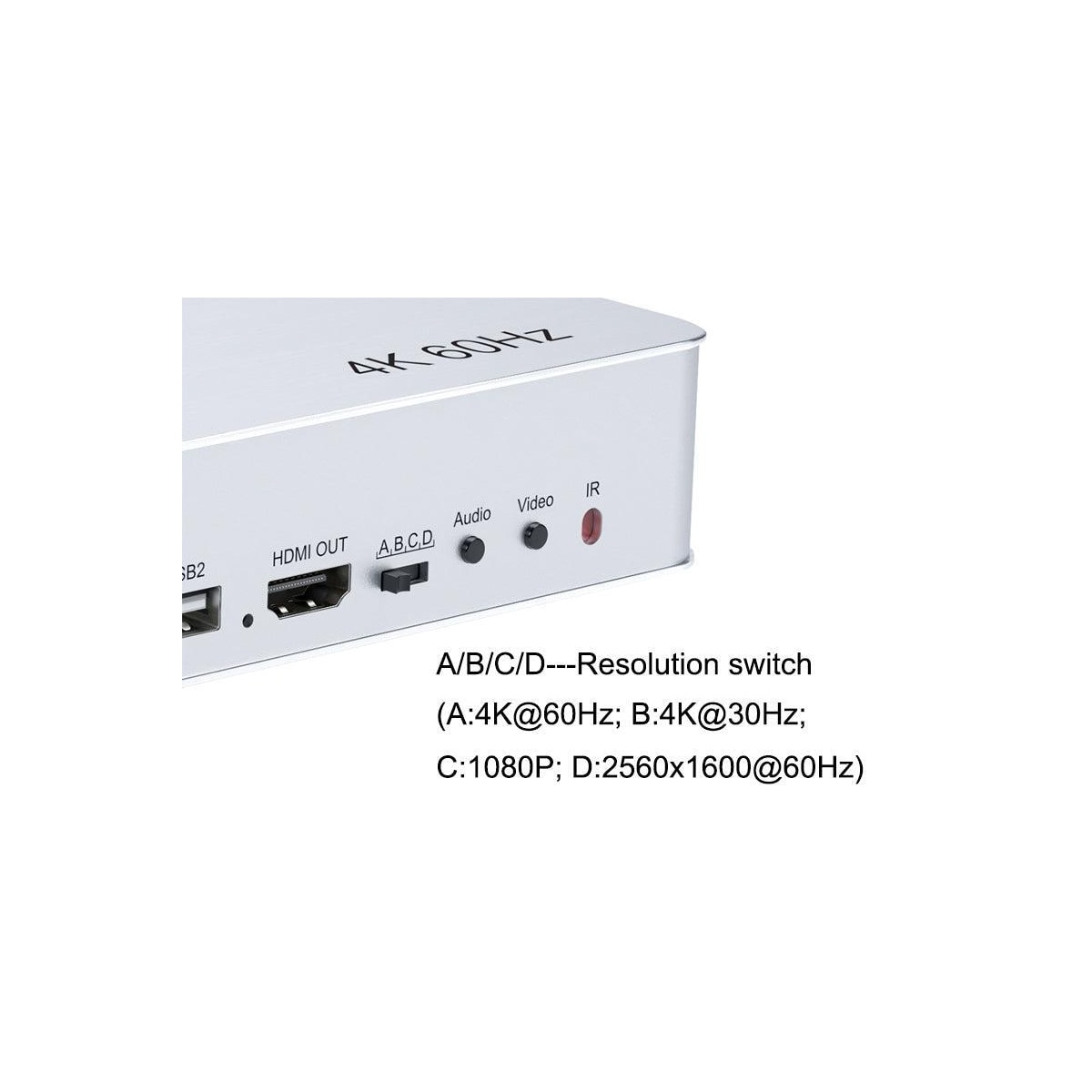 NÖRDIC KVM-svitsj 4xPC til 1xHDMI 4K 60Hz Quad Multi-Viewer med 4xUSB-A