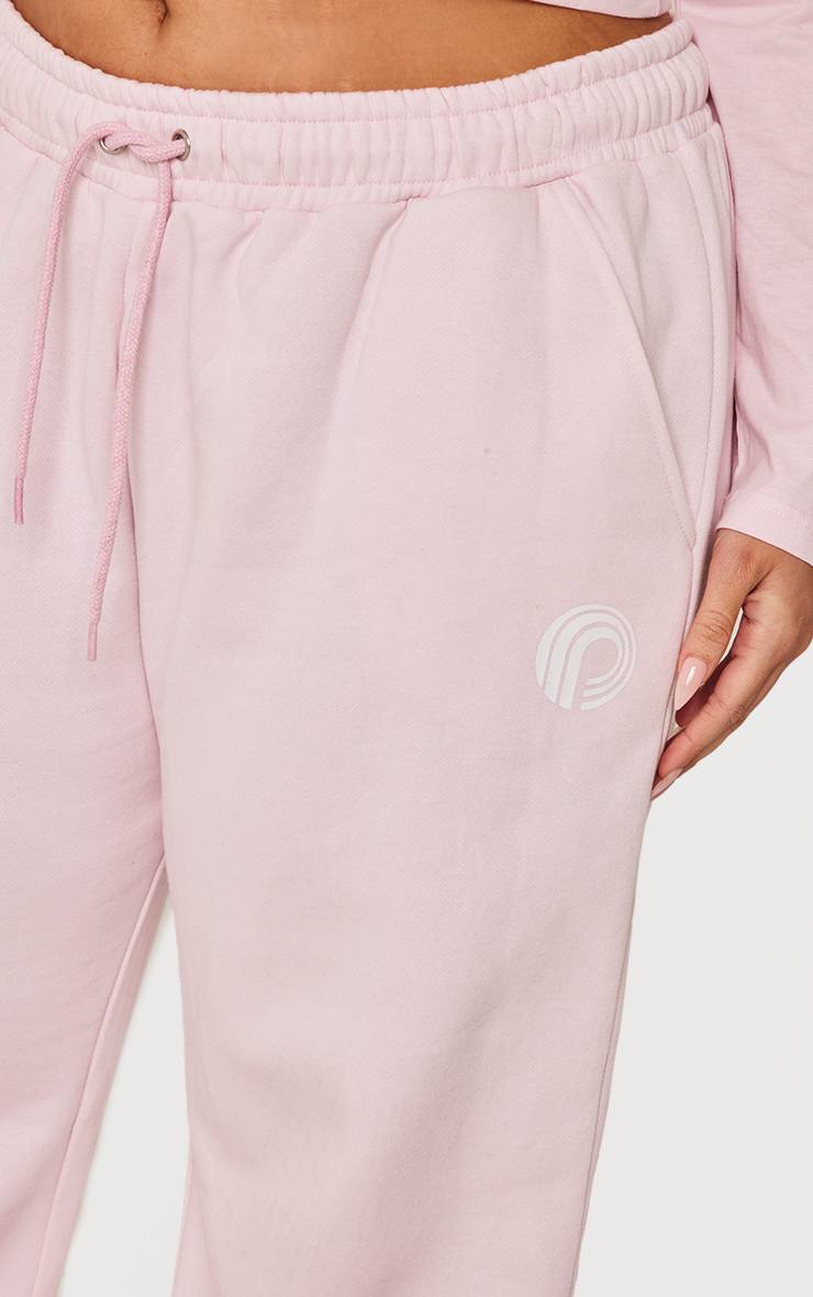 Rose Bébé Jogging À Jambes Larges Imprimé Prettylittlething Grande Taille