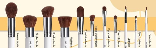 BS26 - BS-MALL 15 st. eksklusive Makeup / makeup børster av beste kvalitet