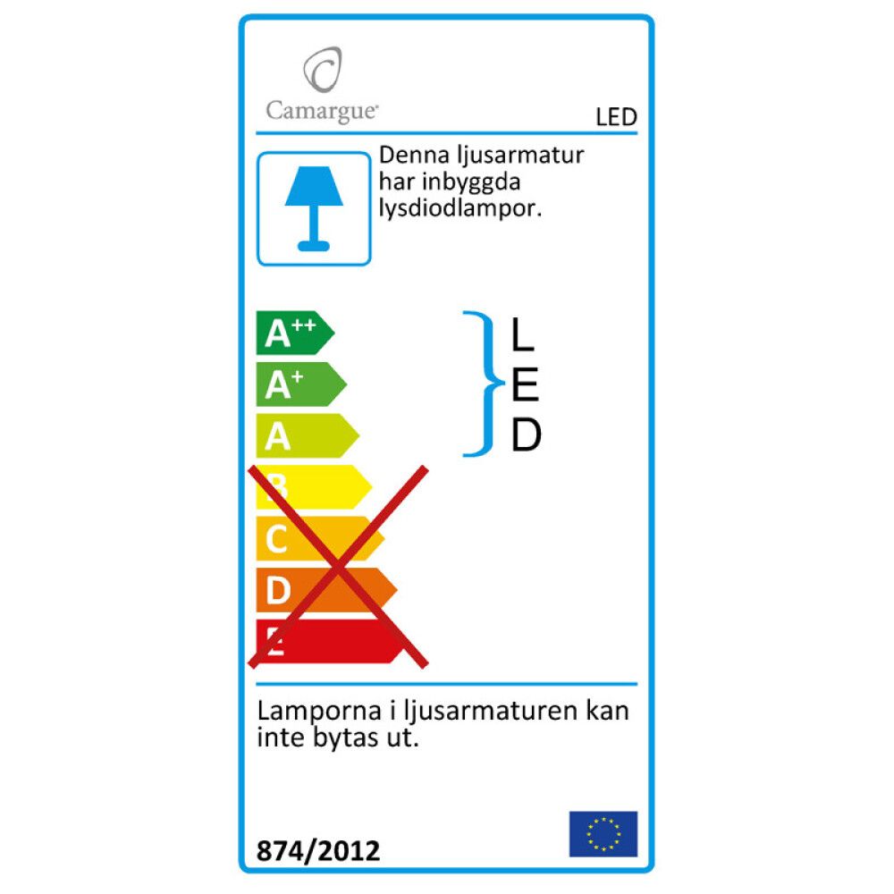 SPEILSKAP RUNDET LYSRAMPE CAMARGUESKÄRGÅRD HVIT 60 CM