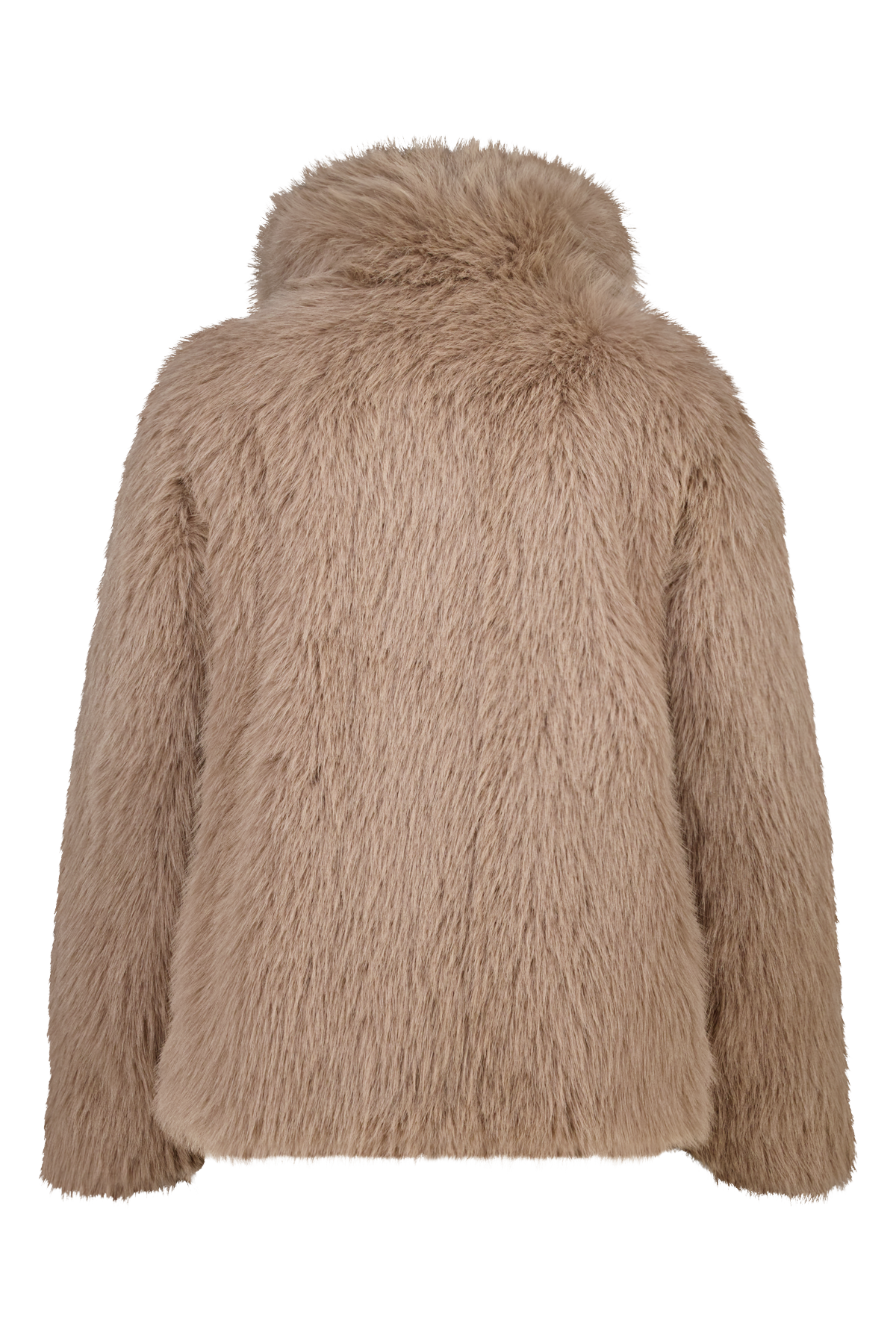 Jas van faux fur Zand