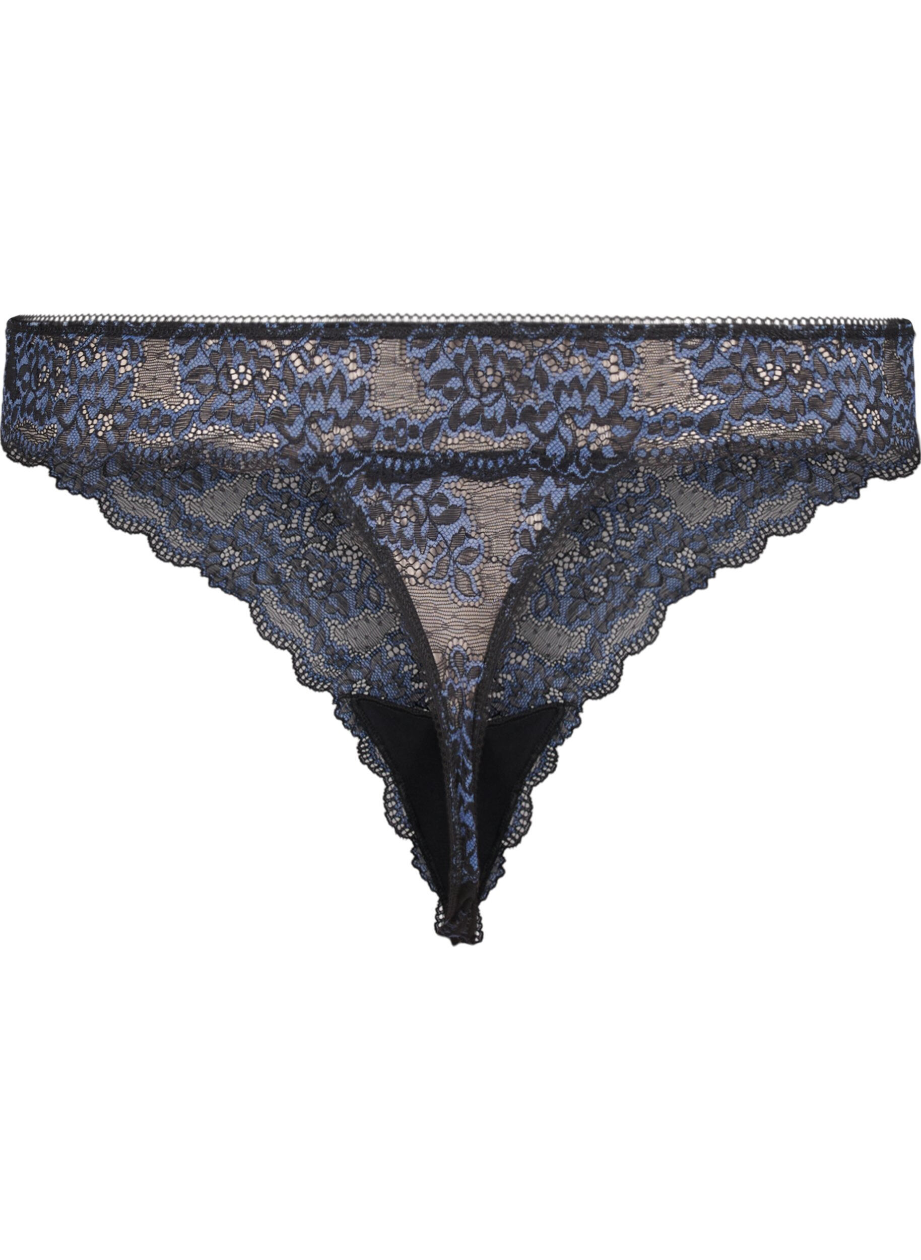 G-streng med kontrastfarvet blonde