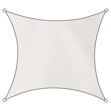 Livin' Outdoor Schaduwdoek Vierkant Poly Wit 360x360 cm