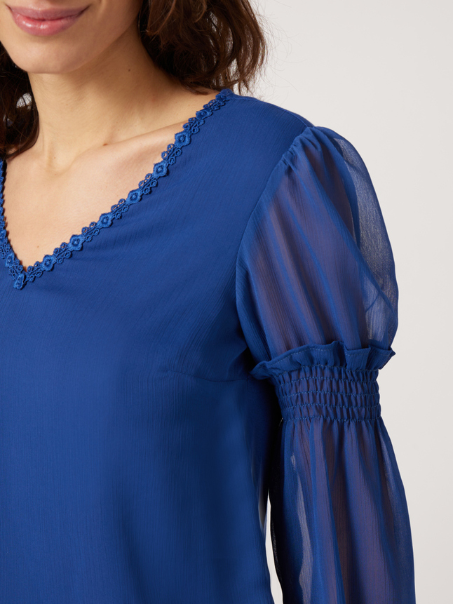 Top manches transparentes