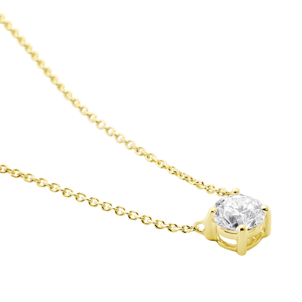 Collier Collection Aphrodite Or Jaune Diamant Synthetique