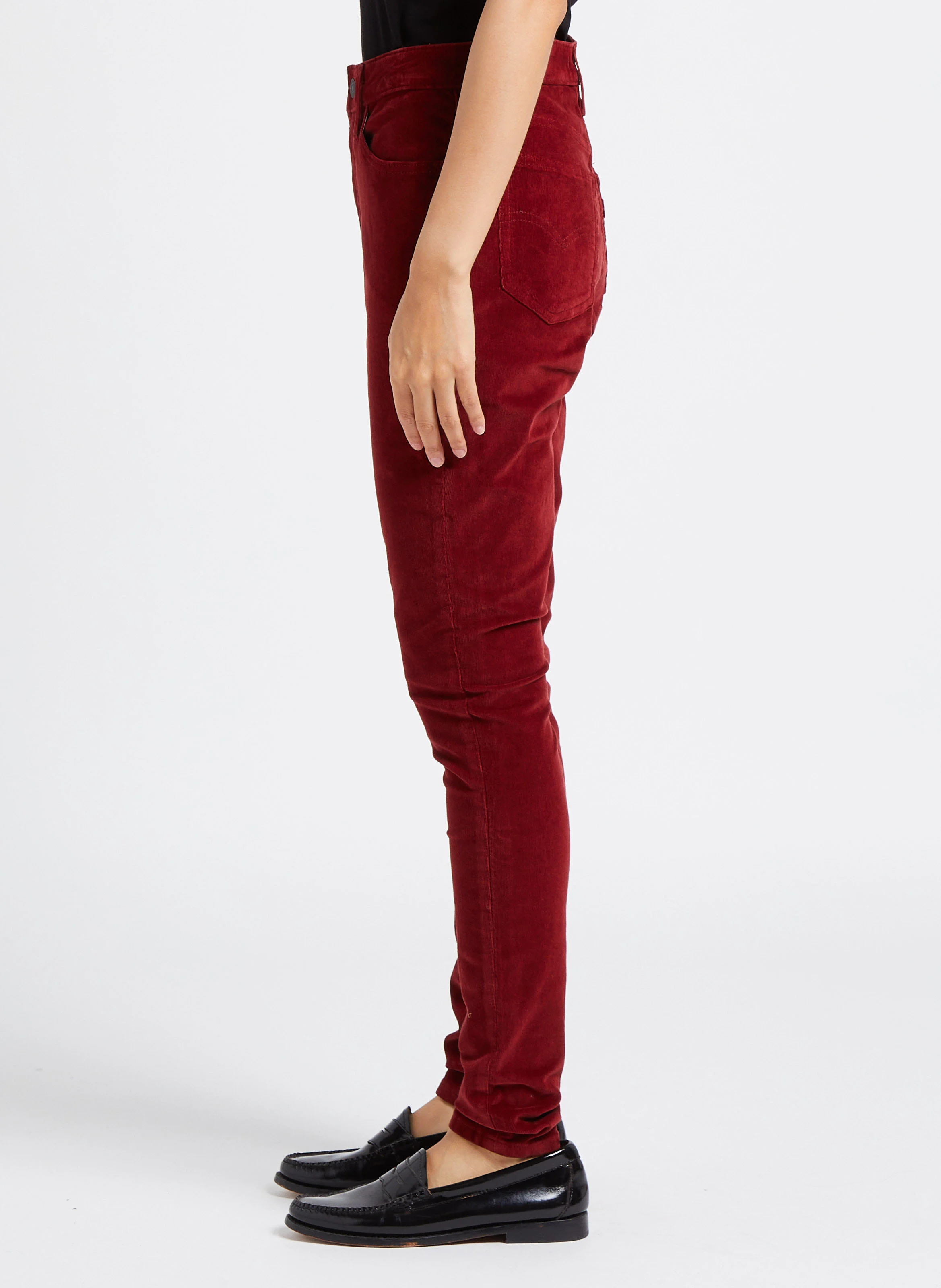 721 HIGH RISE SKINNY - Pantalon skinny en velours côtelé | Rouge