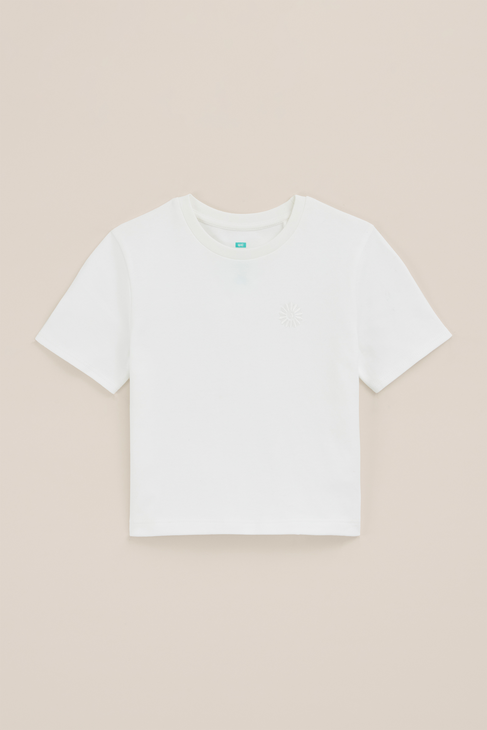 Meisjes T-shirt met embroidery WE Fashion Wit