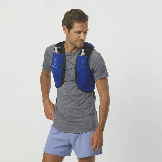ACTIVE SKIN 8  Veste d'hydratation de running unisexe avec flasks incluses SurfTheWeb/BLACK