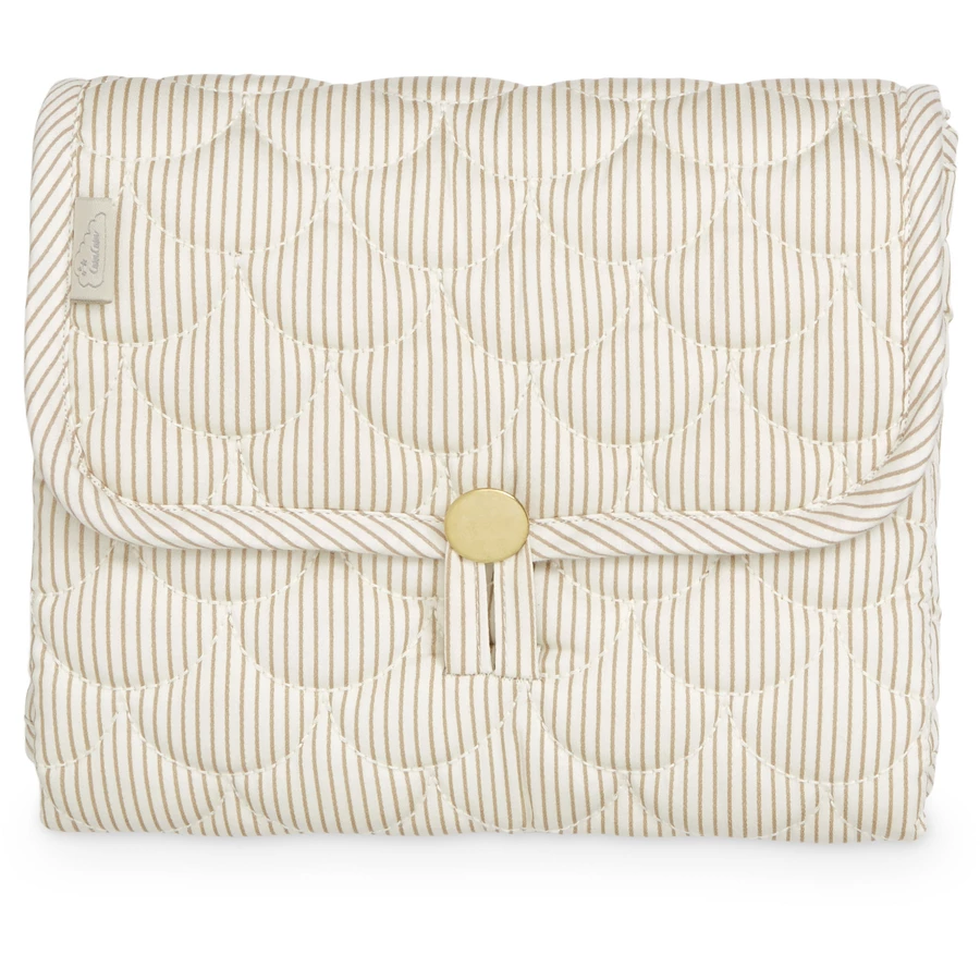 Cam Cam® COPENHAGEN Gesteppte Wickelunterlage Classic Stripes Camel