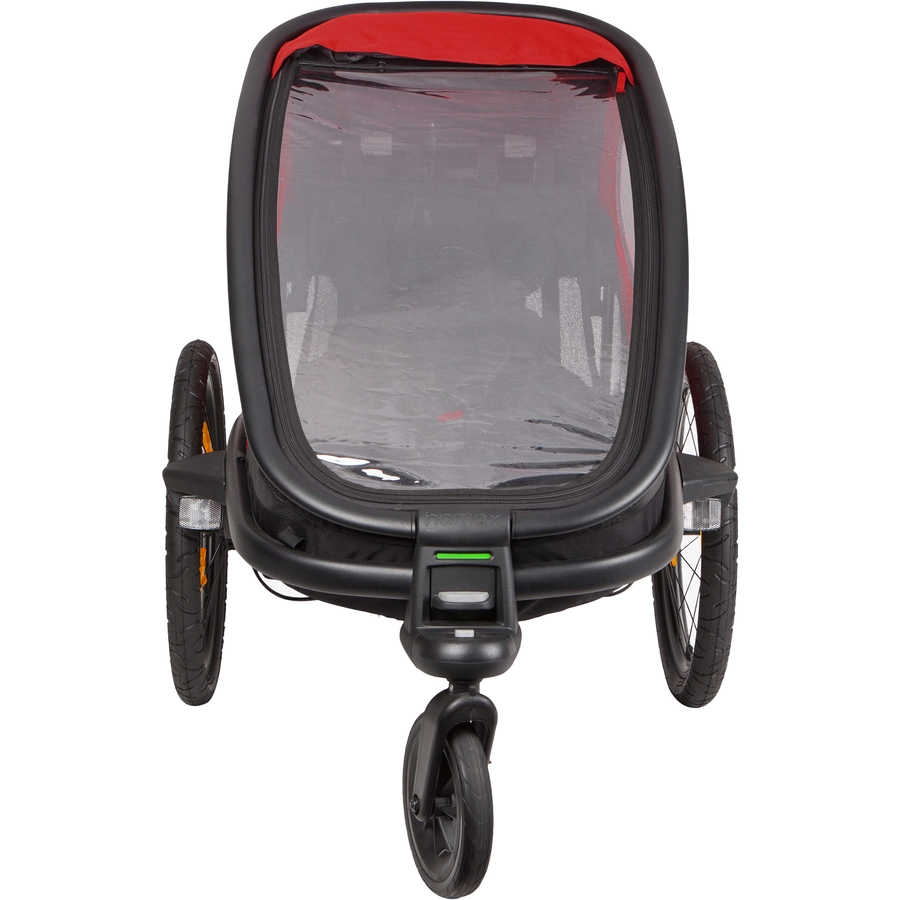 hamax Kinderfahrradanhänger Outback ONE mit Rückenlehnenverstellung GreenBlack