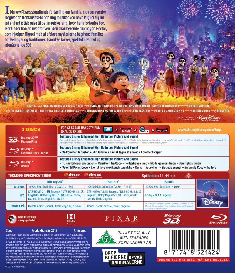 Coco - Disney Pixar - Blu-Ray