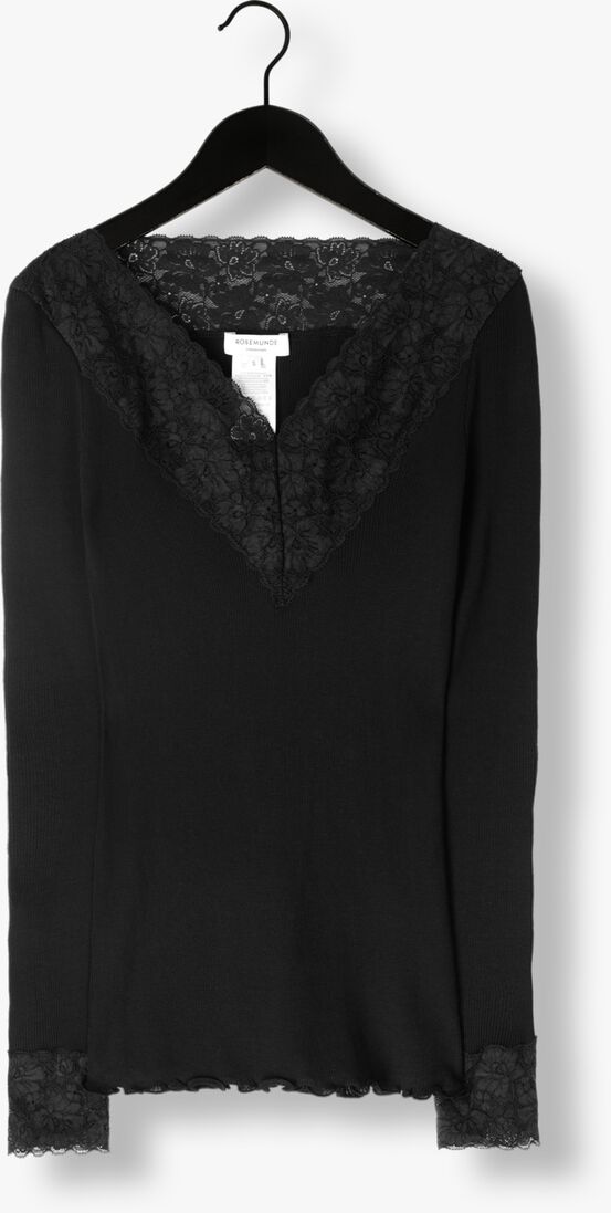 zwarte rosemunde tops & t-shirts bernadine organic t-shirt lace