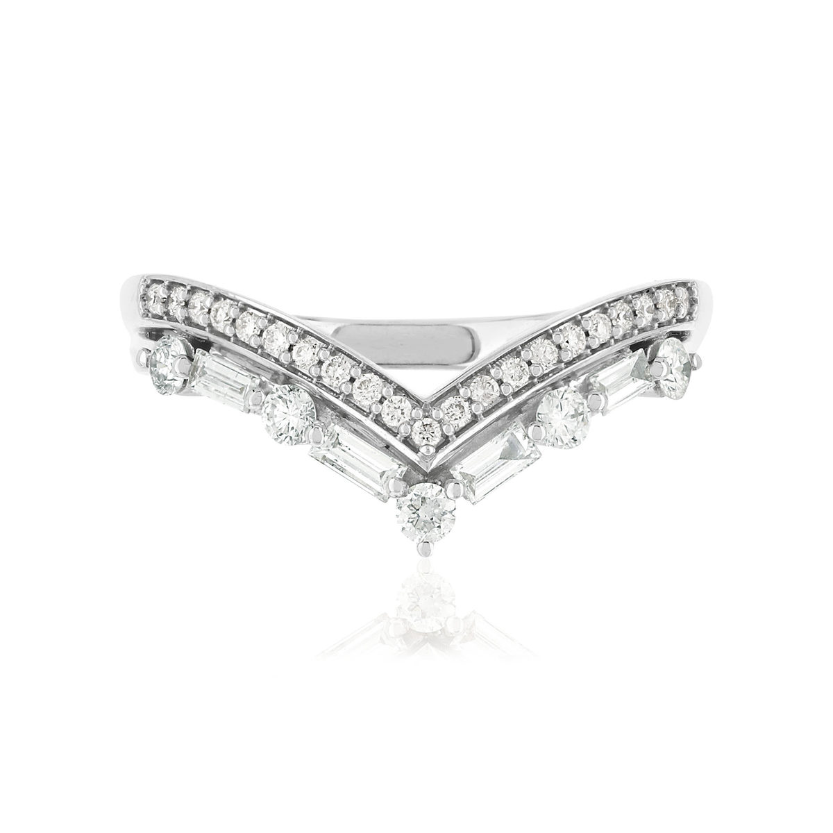 Bague MATY Or 750 blanc Diamants blancs