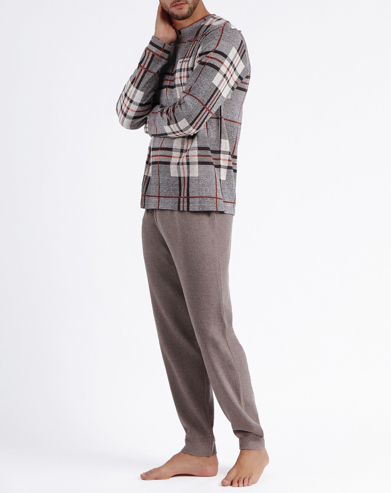Admas Haut à manches longues & Pantalon Xavier marron