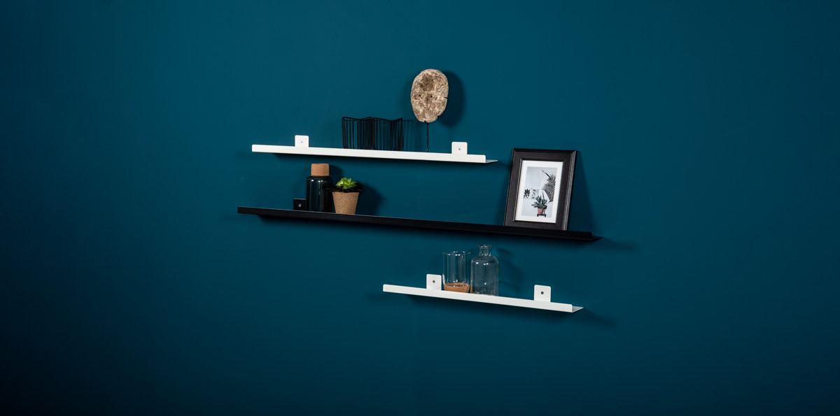 Haceka Duraline fotoplank zwart staal 118x5x9cm
