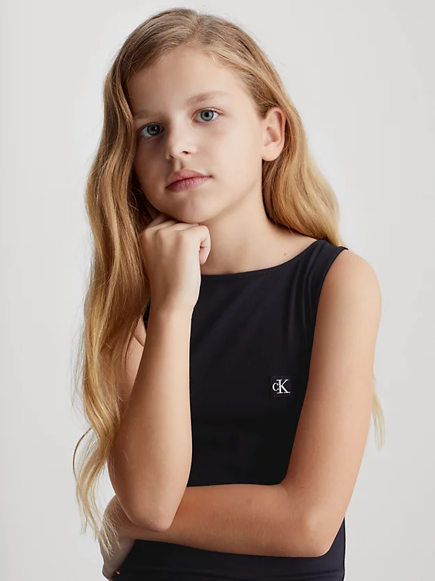 vestido de alças em algodão elástico