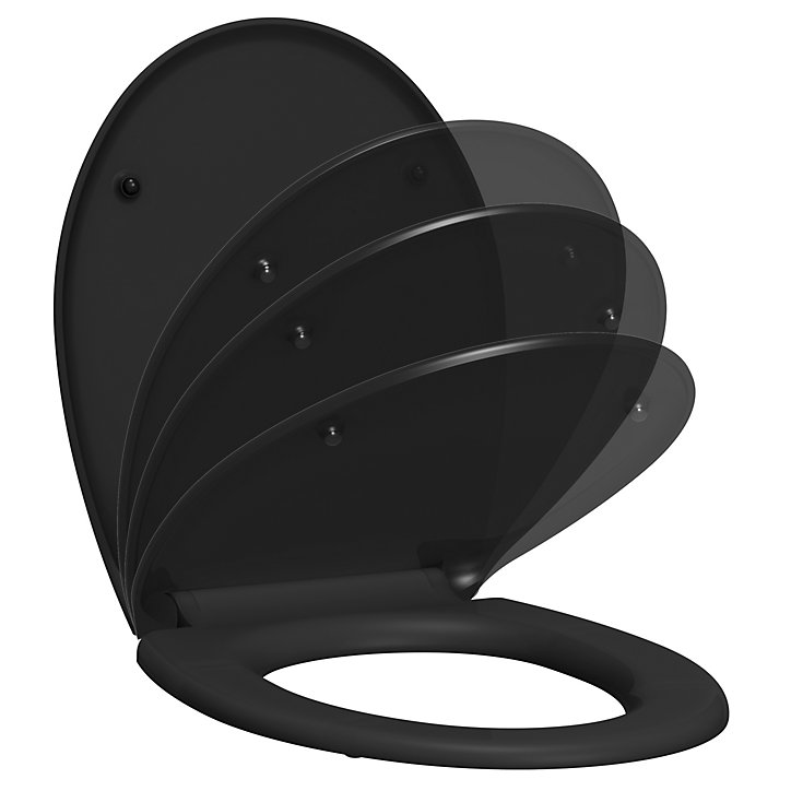 Abattant noir mat déclipsable Dolcéo