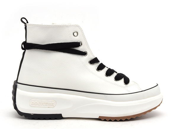 Dockers boots bottine plates femme 51iv201 blanc