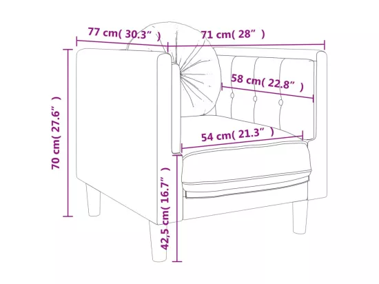 Ensemble de canapés 3 pcs avec coussins noir velours