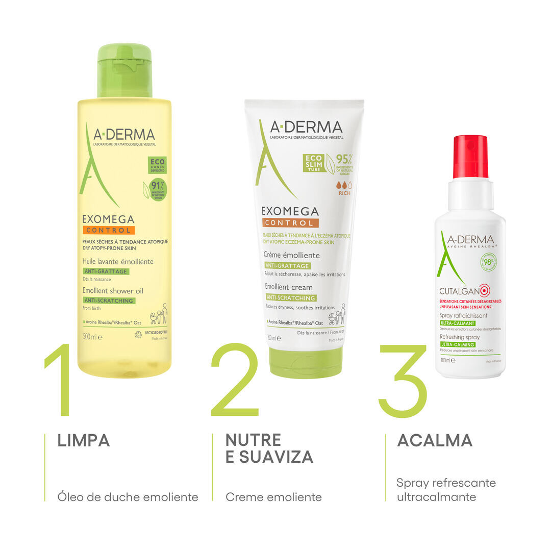 Exomega Control - Creme Emoliente Antiprurido - 200ml