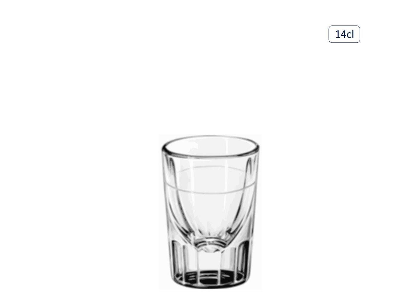 COPO WHISKY FLUTED LINED VIDRO 14CL
