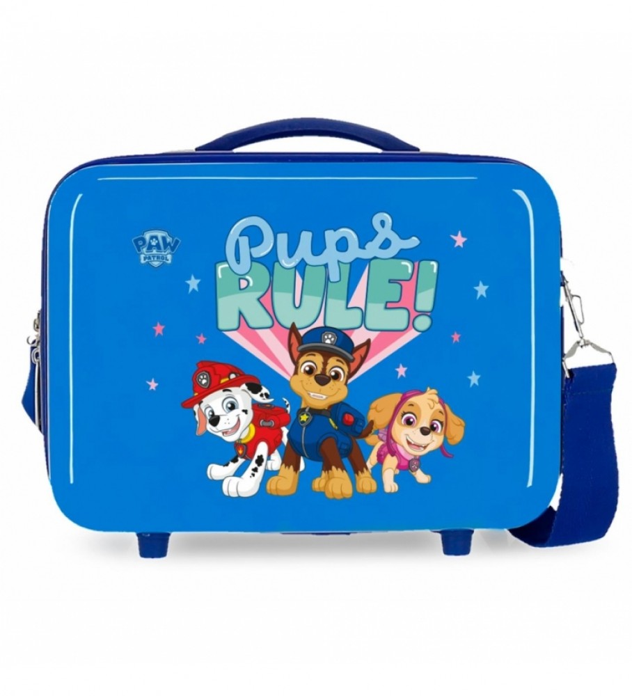 Bolsa Joumma Neceser ABS Patrulha Canina Filhotes Regras Adaptável azul - 29x21x15cm -