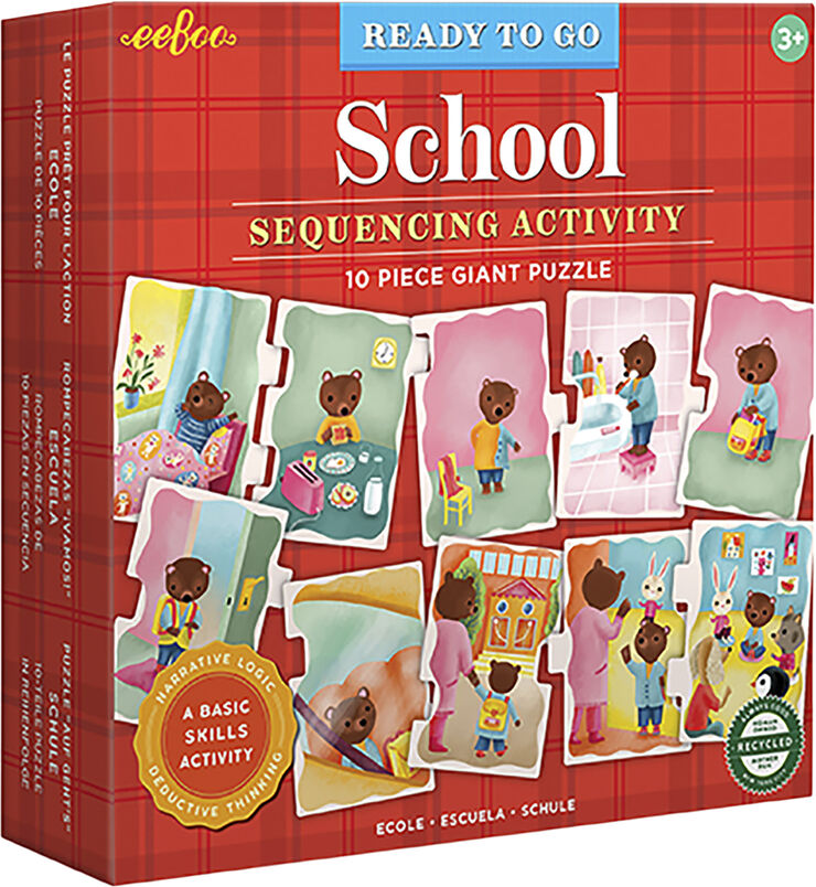 eeBoo eeBoo - Jumbo puslespil 10 brk - Skole