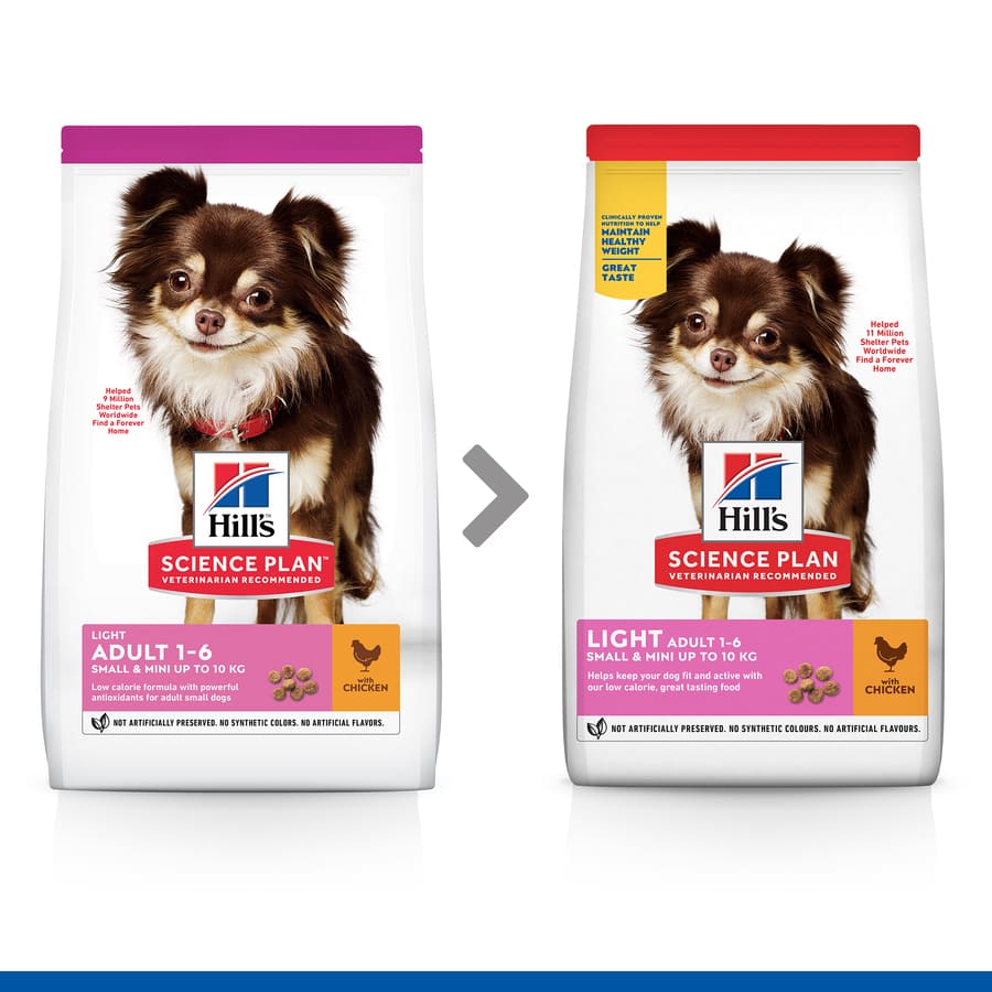 Ração Hill's Science Plan Light Adult para Cães de Pequeno e Pequeno Porte com Sabor de Frango