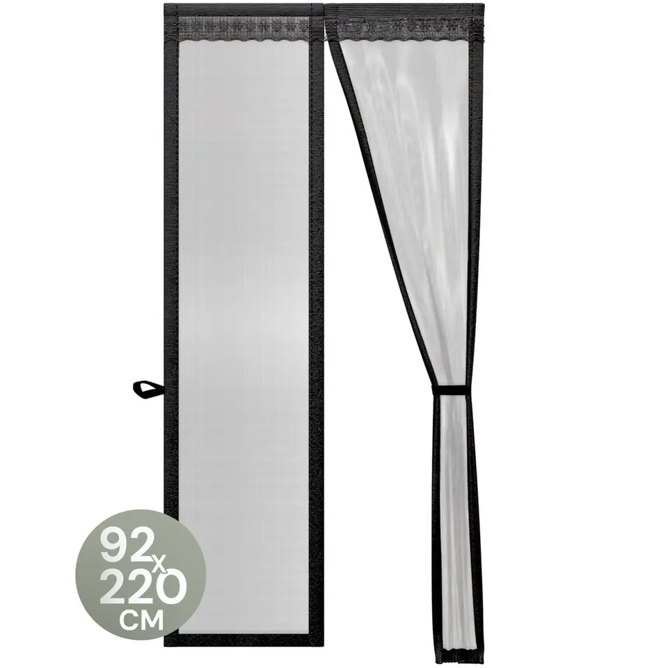 O'DADDY Deurgordijn Deluxe FIBER - Magnetisch Vliegengordijn 92x220 Zwart