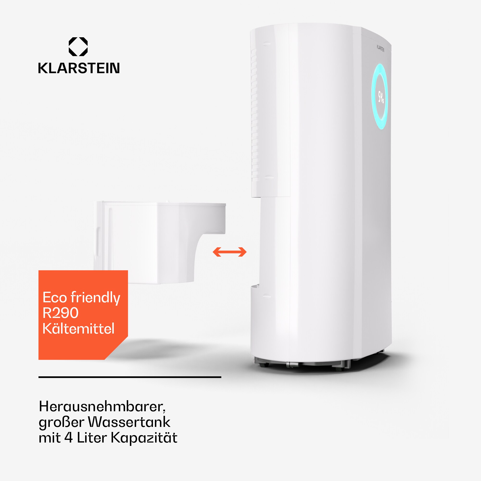DryFy Pro Connect 20 Luftentfeuchter WiFi Kompression 20l/d 20-30m² Weiß