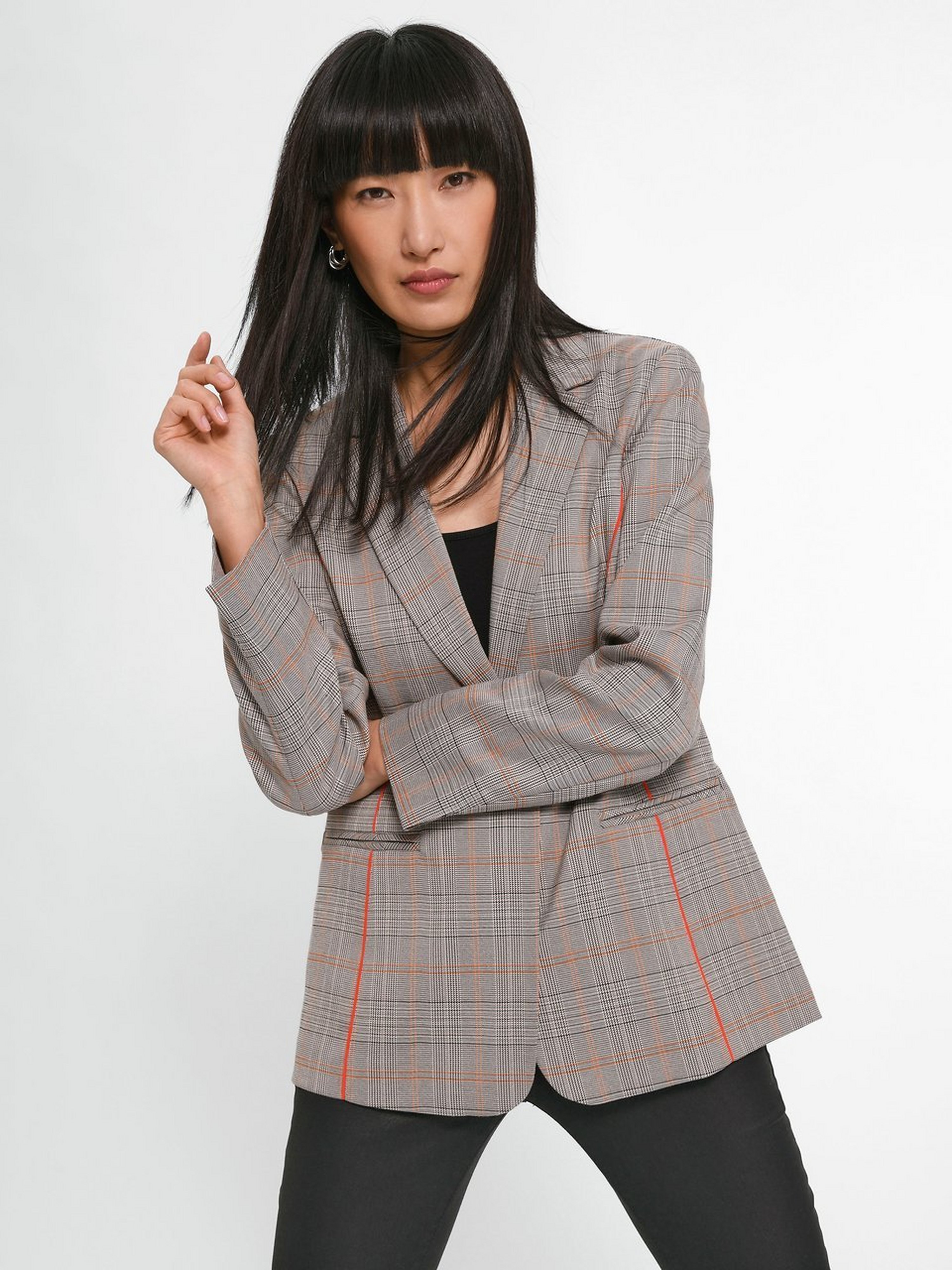 Langer Karo-Blazer