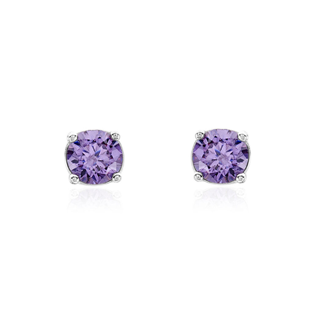 Boucles D'oreilles Puces Rio Argent Blanc Oxyde