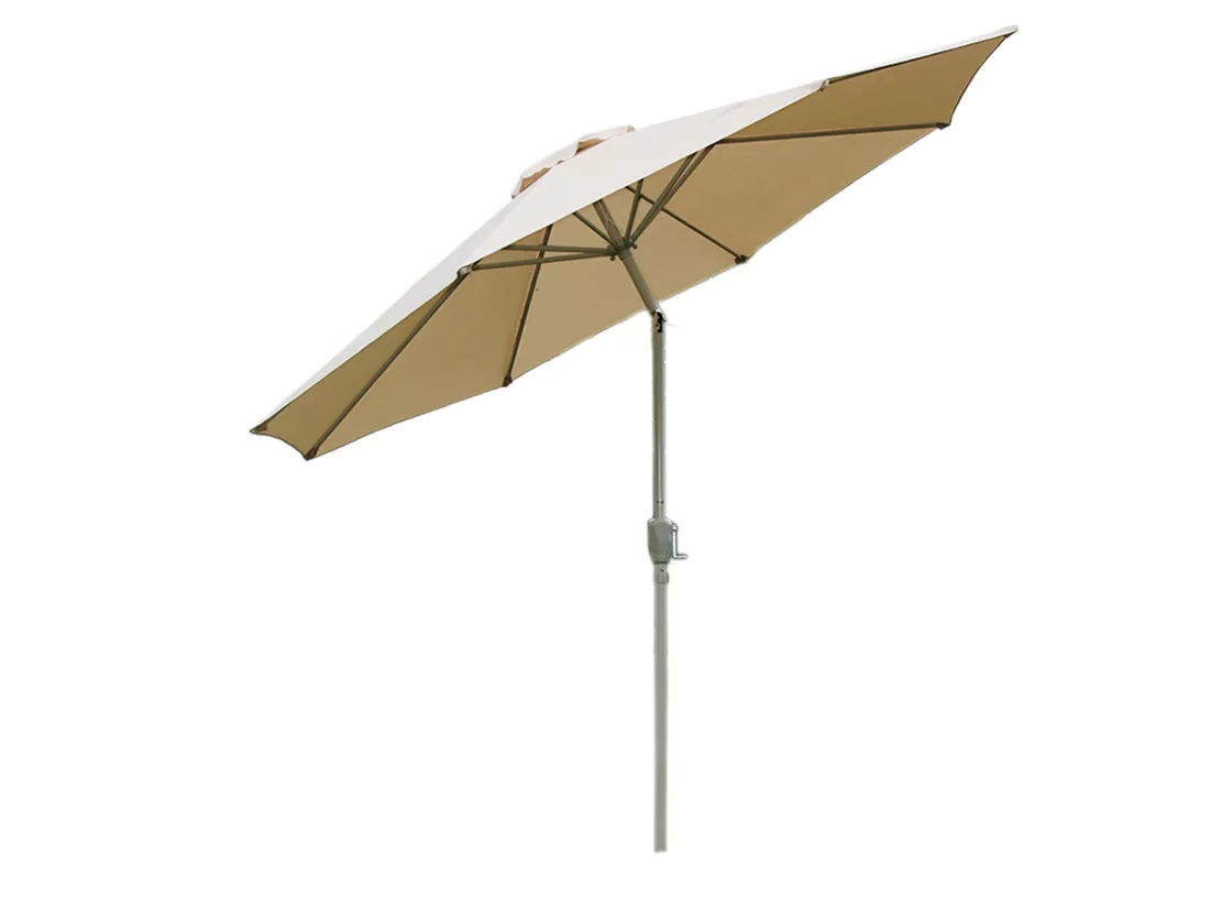 Parasol de jardin Ø aluminium crème 300 x 300 x 242 cm 04_0003883