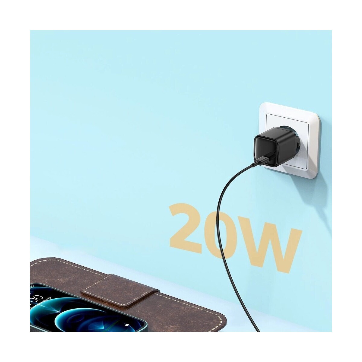 USB Typ C Ladegerät 20W Power Delivery Quick Charge 3.0 AFC schwarz