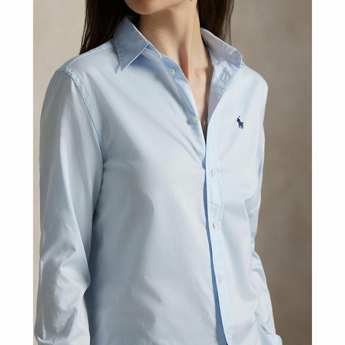 POLO RALPH LAUREN<br>Camisa reta de algodão