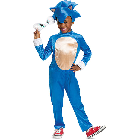 Sonic heldragt kostume 3-4 år