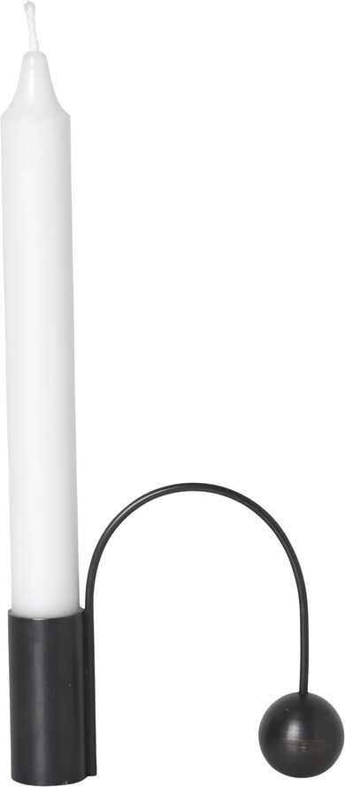 ferm LIVING Balance Candle Holder - Black Brass Black brass