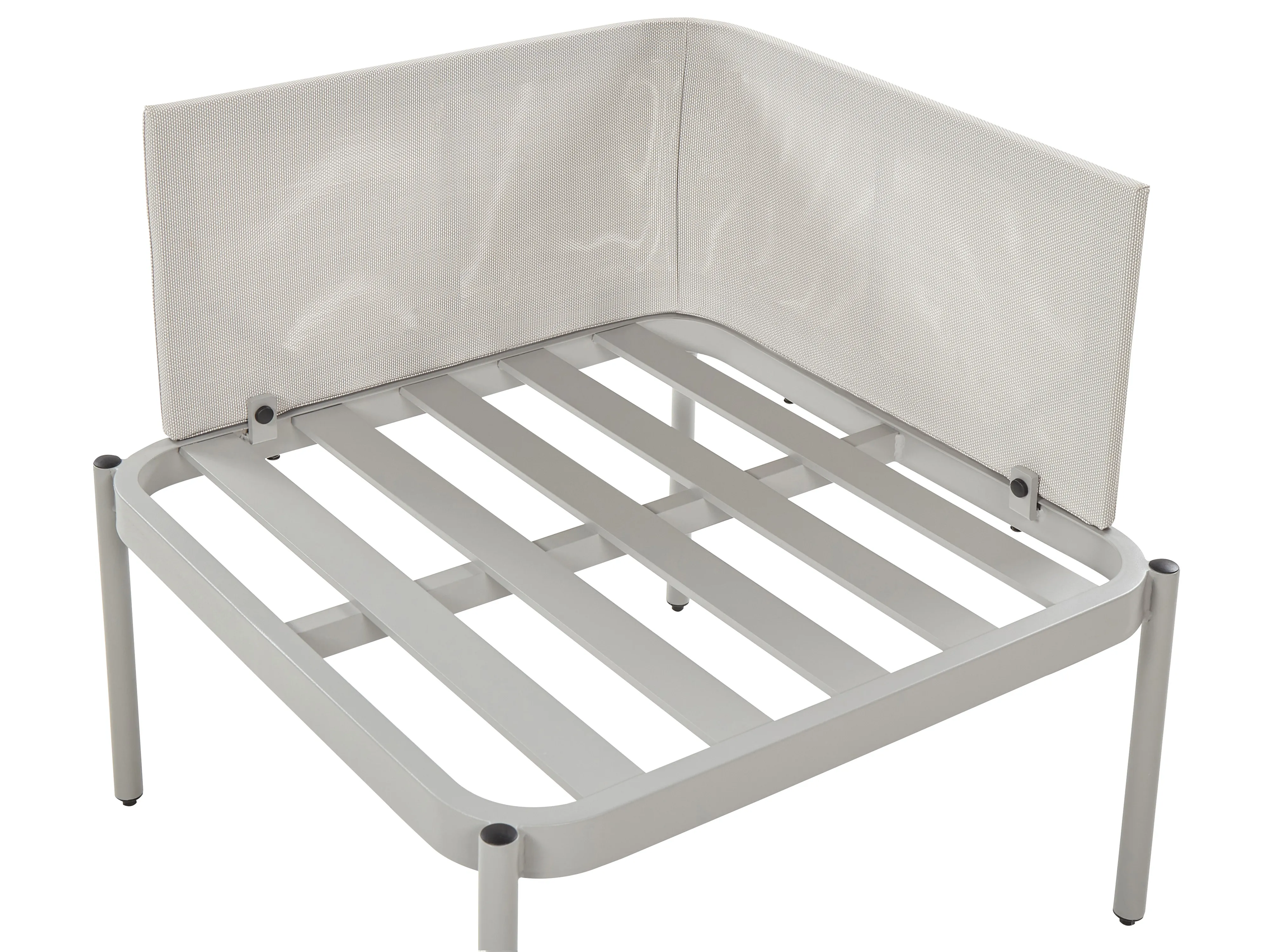 Loungeset met tafel 2-zits TERRACINA Metaal Lichtgrijs