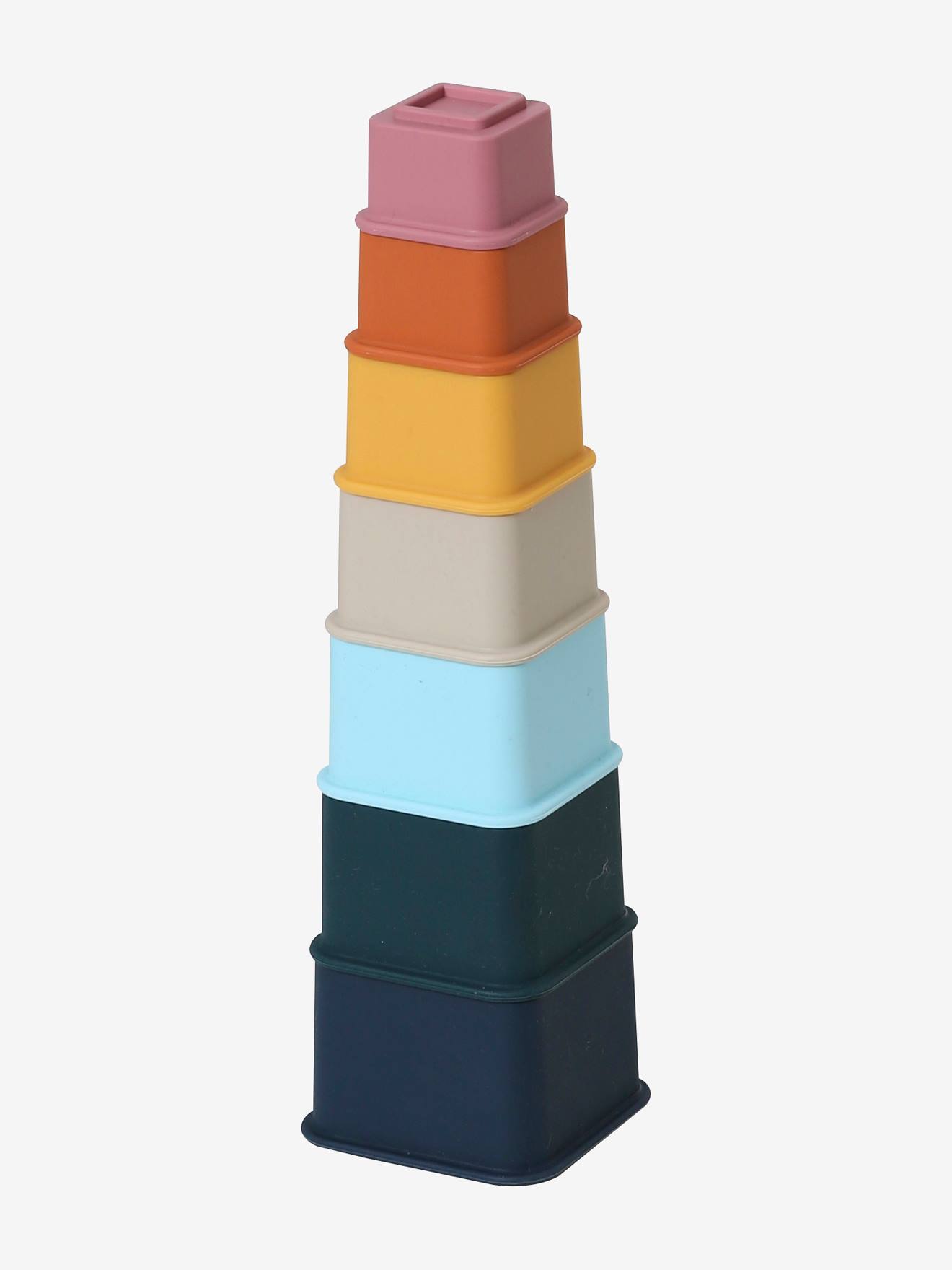 Torres de cubos de silicone laranja de textura média