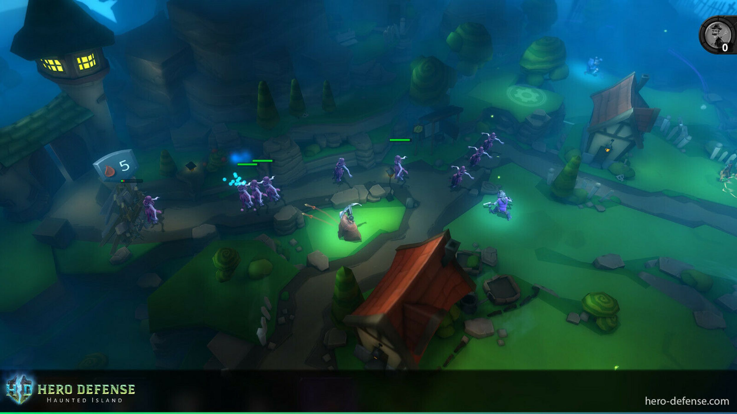 Hero Defense: Haunted Island