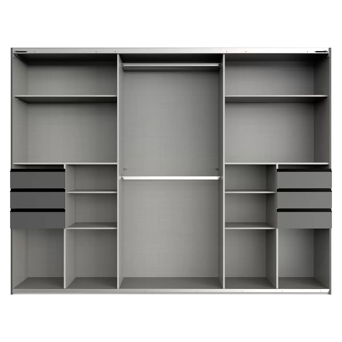 Schwebetürenschrank 3trg. Saigon weiss