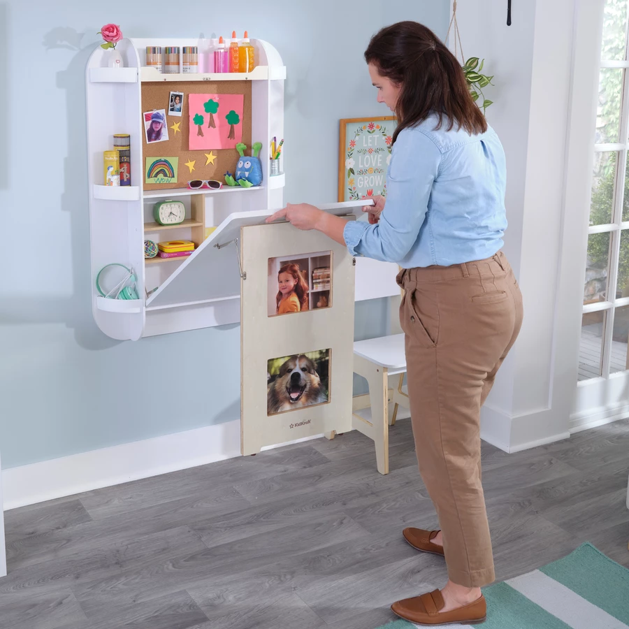 KidKraft® Arches Freischwebender Wandtisch und Stuhl, weiß