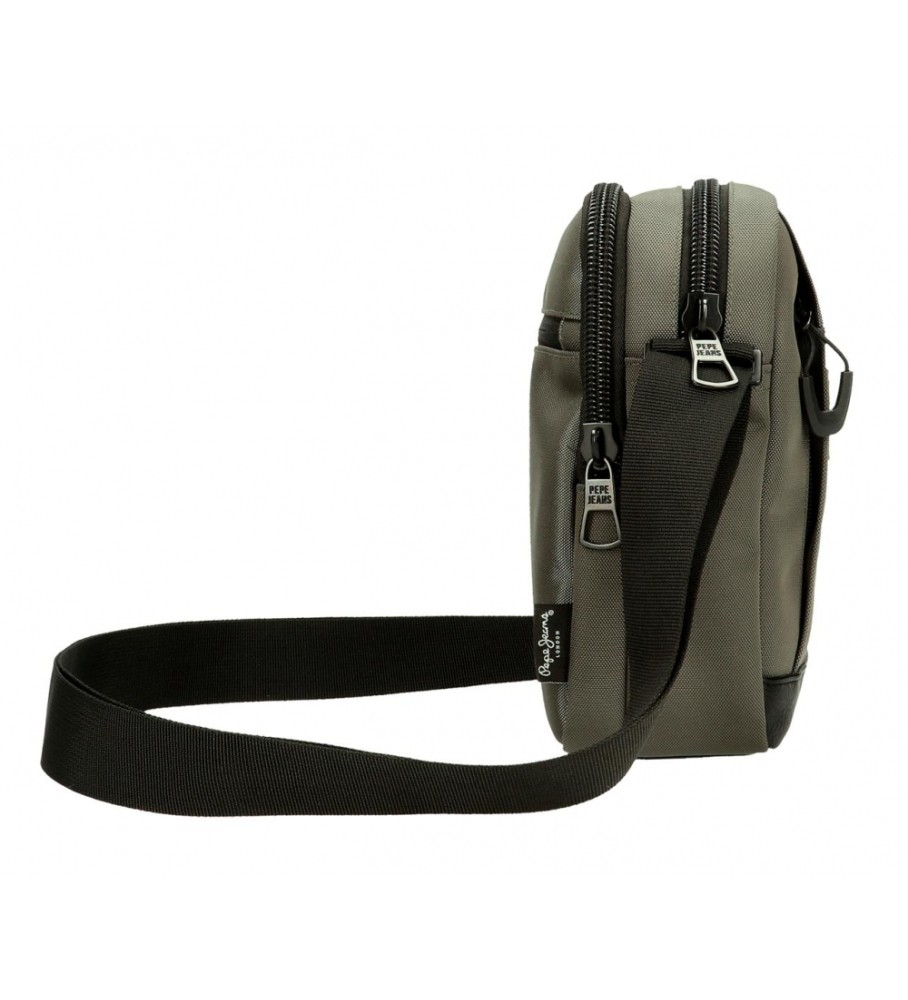 Bolsa de ombro Pepe Jeans Leighton com dois compartimentos, verde.