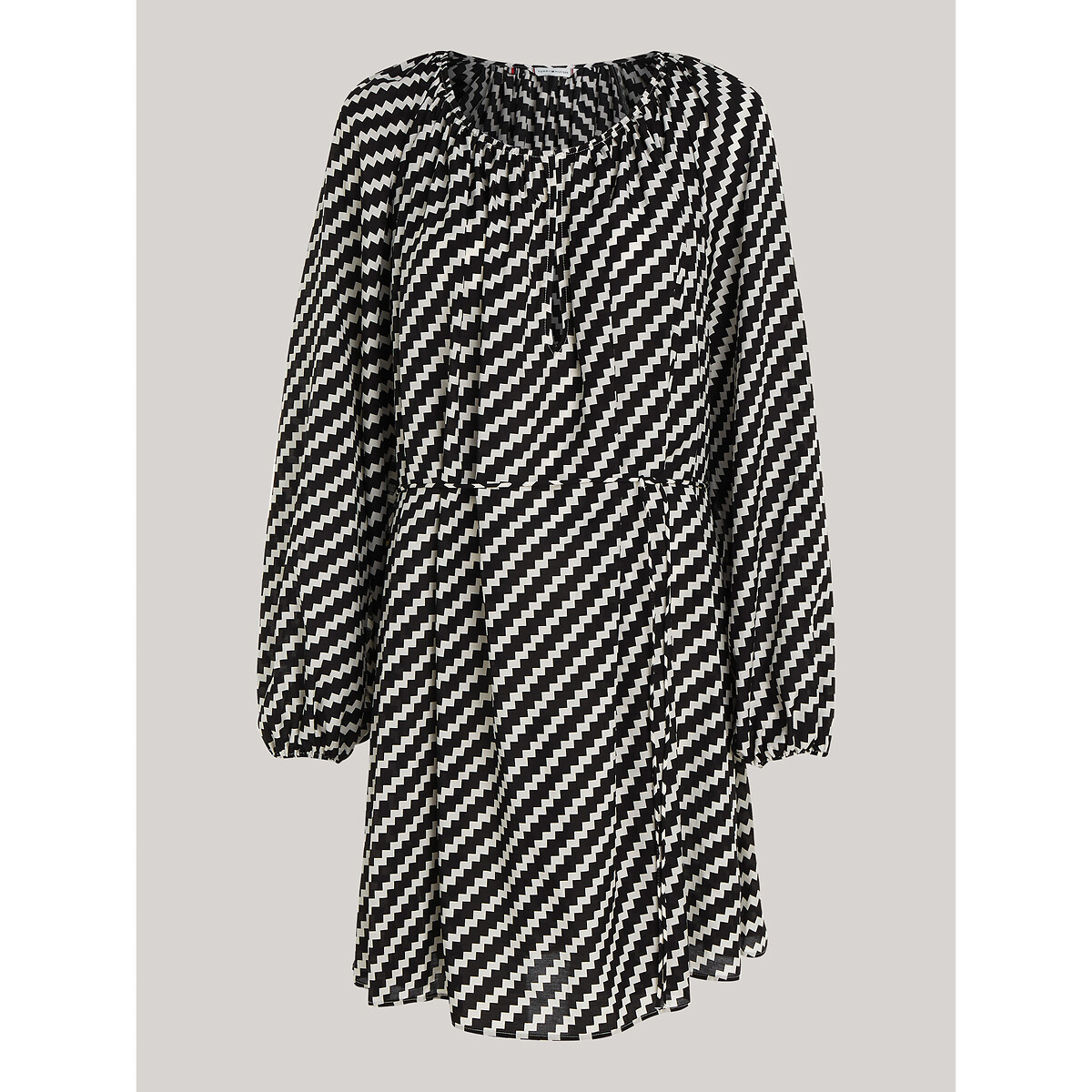 TOMMY HILFIGER<br>Vestido curto com mangas compridas e decote redondo