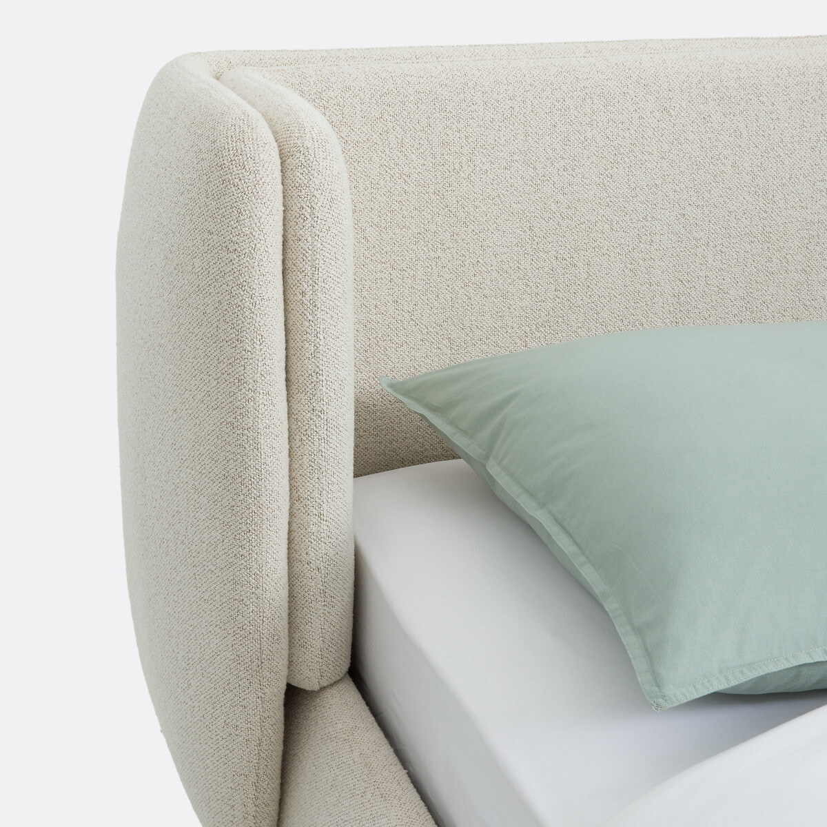 LA REDOUTE INTERIEURS<br>Cama em bouclé com box spring, Meridiano